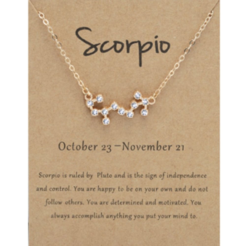 Gold Scorpio Constellation Necklace